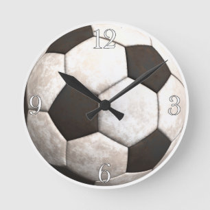 サッカーボールチームのスポーツゲーム ラウンド壁時計