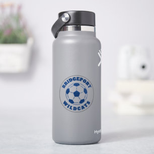 サッカーボールチームの名前(青) シール