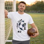 サッカーボールチーム名と選手番号 Tシャツ