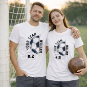 サッカーボールチーム名と選手番号 Tシャツ