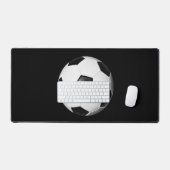 サッカーボールテーマスポーツチーム デスクマット (キーボード&マウス)
