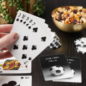 サッカーボールテーマパーソナライズされたトランプ トランプ (インサイチュ)