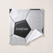 サッカーボールデザインバスタオルセット バスタオルセット (ウォッシュタオル)