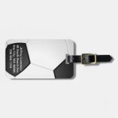 サッカーボールデザインラゲッジタグ ラゲッジタグ (正面横)