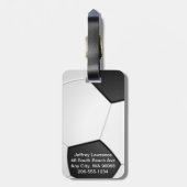 サッカーボールデザインラゲッジタグ ラゲッジタグ (裏面縦)