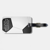 サッカーボールデザインラゲッジタグ ラゲッジタグ (裏面横)