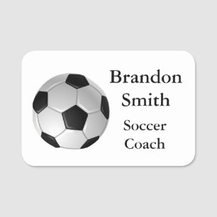 サッカーボールデザイン名タグ 名札