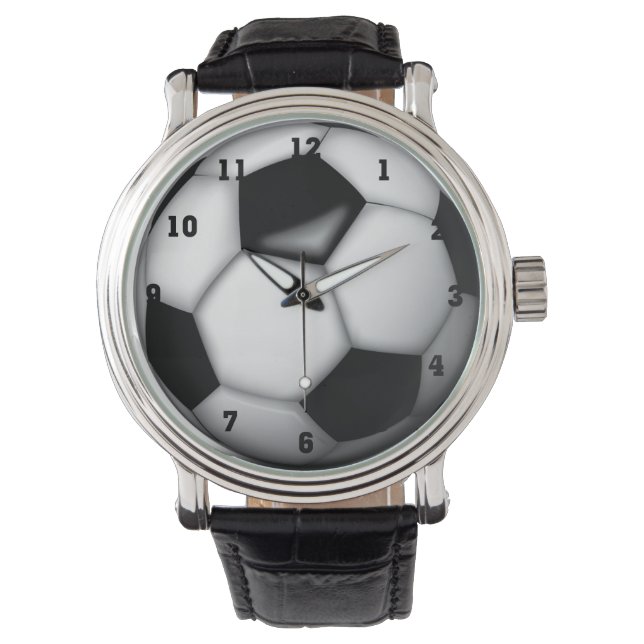 サッカーボールデザイン時計 腕時計 (正面)