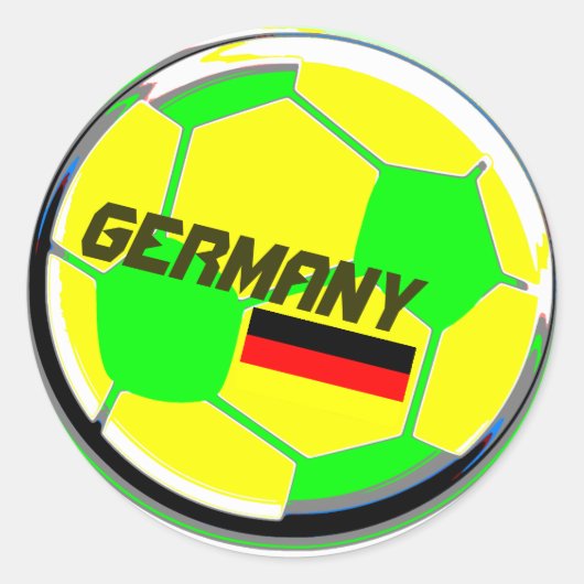 サッカーボールドイツ ラウンドシール (正面)