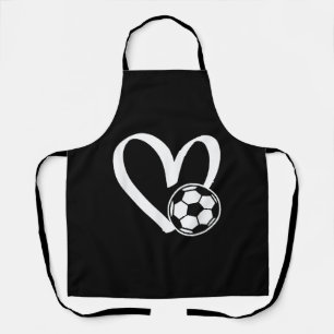 サッカーボールハート エプロン