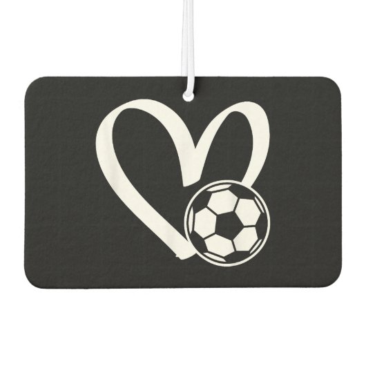 サッカーボールハート カーエアーフレッシュナー (正面)