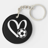 サッカーボールハート キーホルダー (裏面)