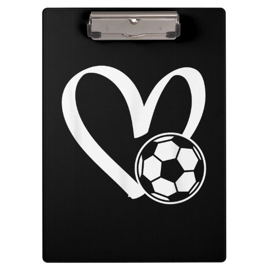 サッカーボールハート クリップボード (正面)