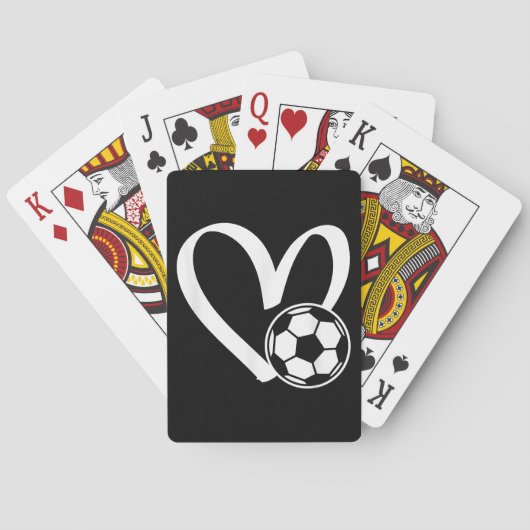 サッカーボールハート トランプ (裏面)