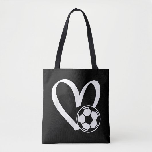 サッカーボールハート トートバッグ (正面)