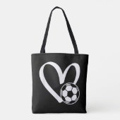 サッカーボールハート トートバッグ (裏面)