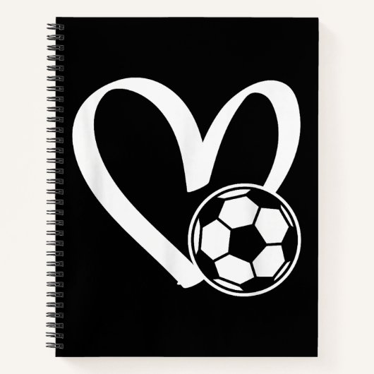サッカーボールハート ノートブック (正面)