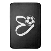 サッカーボールハート バスマット (正面縦)