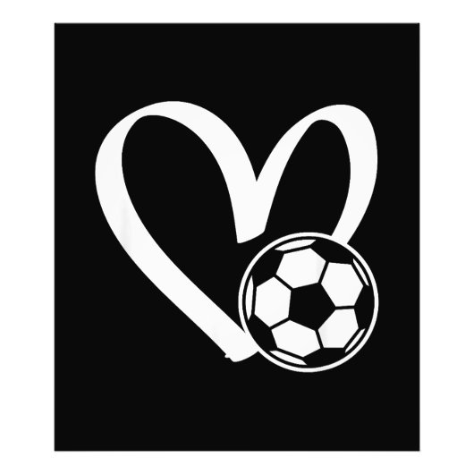 サッカーボールハート フォトプリント            (正面)