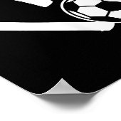 サッカーボールハート ポスター (角)