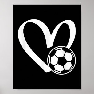 サッカーボールハート ポスター