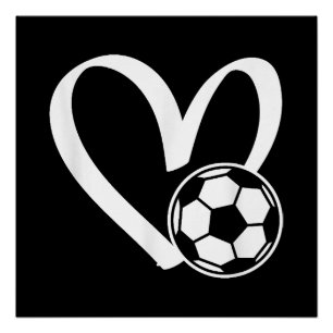 サッカーボールハート ポスター