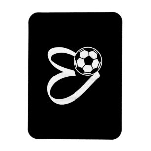 サッカーボールハート マグネット