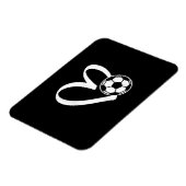 サッカーボールハート マグネット (左側)