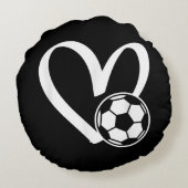 サッカーボールハート ラウンドクッション (裏面)