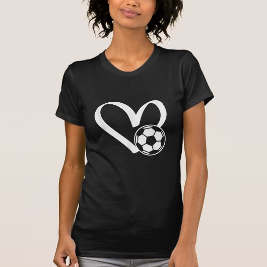 サッカーボールハート Tシャツ (正面)