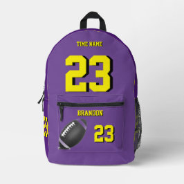 サッカーボールバックパック高校Pby プリントバックパック