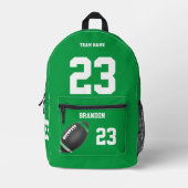 サッカーボールバックパック高校Wg プリントバックパック (正面)