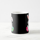 サッカーボールバニー耳エッグイースターデイウサギ コーヒーマグカップ (中央)