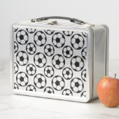 サッカーボールパタカスタムーンの背景色 メタルランチボックス (インサイチュ)