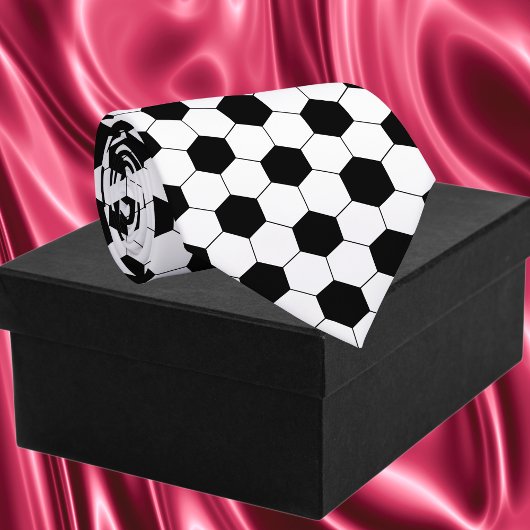 サッカーボールパターンスポーツ ネクタイ