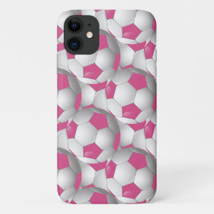 サッカーボールパターンピンク iPhone 11 ケース