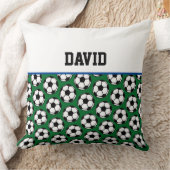 サッカーボールパターンプレーヤー名スポーツデコールキッズ クッション (ブランケット)