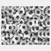 サッカーボールパターン大きいフリースブランケット フリースブランケット (正面(横))