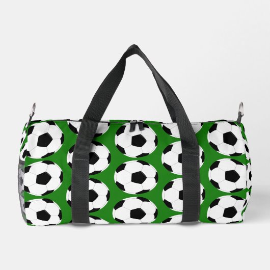 サッカーボールパターン(の模様が)ある ダッフルバッグ (裏面)