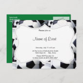 サッカーボールパターン インビテーションポストカード (正面/裏面)