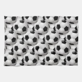 サッカーボールパターン キッチンタオル (横)