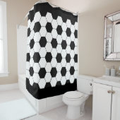 サッカーボールパターン シャワーカーテン (インサイチュ)