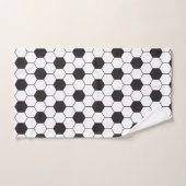 サッカーボールパターン バスタオルセット (ハンドタオル)