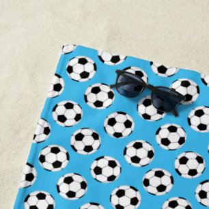 サッカーボールパターン ビーチタオル