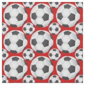 サッカーボールパターン ファブリック (クローズアップ)