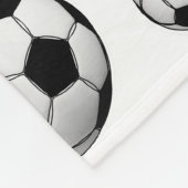 サッカーボールパターン フリースブランケット (角)