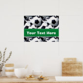 サッカーボールパターン ポスター (キッチン)