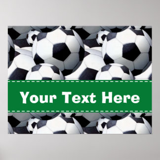 サッカーボールパターン ポスター