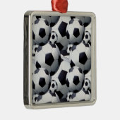 サッカーボールパターン メタルオーナメント (右)