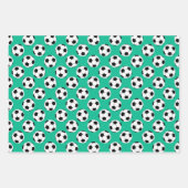 サッカーボールパターン ラッピングペーパーシート (正面2)